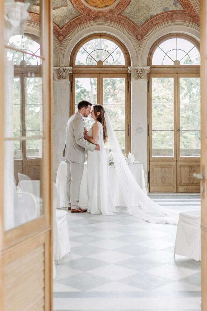 Das Brautpaar nach der Trauung