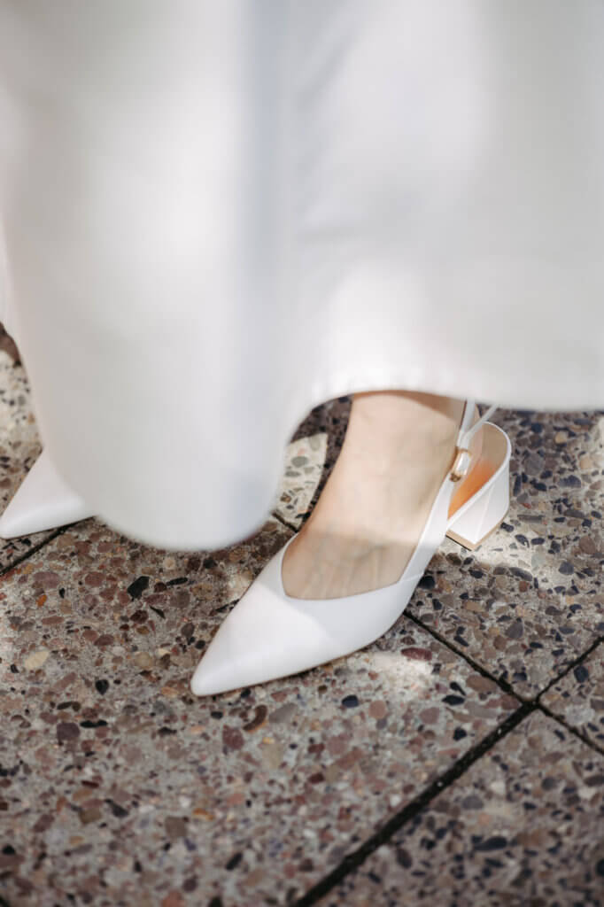 Detailaufnahme der Brautschuhe