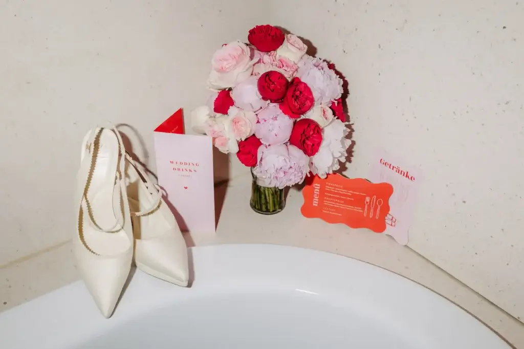 Getting Ready, Brautschuhe und Brautstrauß